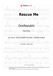 Noten, Akkorde OneRepublic - Rescue Me