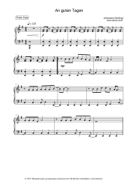 Noten, Akkorde Johannes Oerding - An guten Tagen