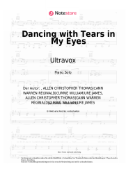 Noten, Akkorde Ultravox - Dancing with Tears in My Eyes