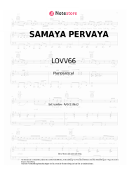 Noten, Akkorde LOVV66 - SAMAYA PERVAYA
