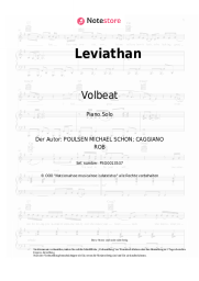 Noten, Akkorde Volbeat - Leviathan