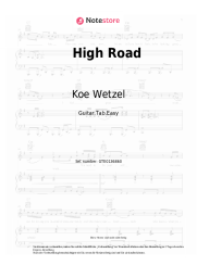 Noten, Akkorde Koe Wetzel, Jessie Murph - High Road