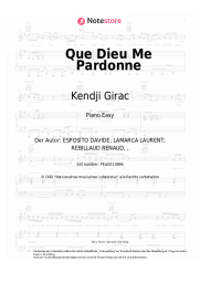 Noten, Akkorde Kendji Girac, Claudio Capeo - Que Dieu Me Pardonne