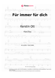 Noten, Akkorde Kerstin Ott - Für immer für dich