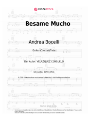 Noten, Akkorde Andrea Bocelli - Besame Mucho