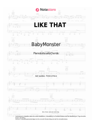 Noten, Akkorde BabyMonster - LIKE THAT