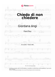 Noten, Akkorde Giordana Angi - Chiedo di non chiedere