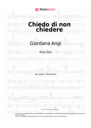 Noten, Akkorde Giordana Angi - Chiedo di non chiedere
