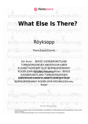 Noten, Akkorde Röyksopp - What Else Is There?