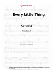 Noten, Akkorde Cordelia - Every Little Thing