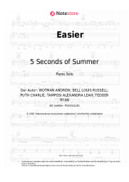 Noten, Akkorde 5 Seconds of Summer - Easier