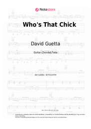 Noten, Akkorde David Guetta, Rihanna - Who's That Chick