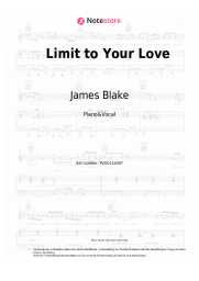 Noten, Akkorde James Blake - Limit to Your Love