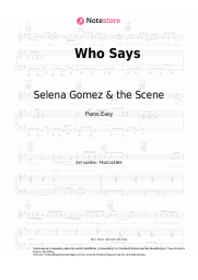 Noten, Akkorde Selena Gomez & the Scene - Who Says