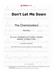 Noten, Akkorde The Chainsmokers, Daya - Don't Let Me Down