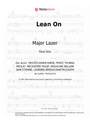 Noten, Akkorde Major Lazer, DJ Snake, MØ - Lean On