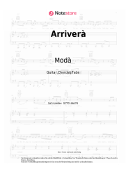 Noten, Akkorde Modà, Emma - Arriverà