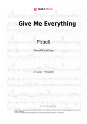 Noten, Akkorde Pitbull, Ne-Yo, Afrojack, Nayer - Give Me Everything