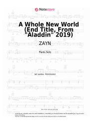 undefined ZAYN, Zhavia Ward - A Whole New World (End Title, From Aladdin 2019)