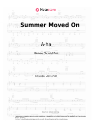 Noten, Akkorde A-ha - Summer Moved On