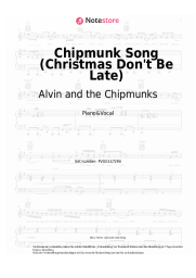 Noten, Akkorde Alvin and the Chipmunks - Chipmunk Song (Christmas Don't Be Late)