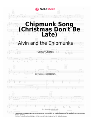 Noten, Akkorde Alvin and the Chipmunks - Chipmunk Song (Christmas Don't Be Late)