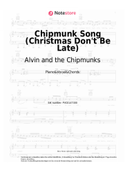 Noten, Akkorde Alvin and the Chipmunks - Chipmunk Song (Christmas Don't Be Late)