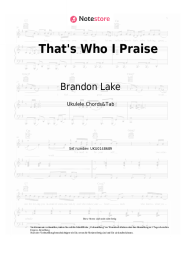 undefined Brandon Lake - That's Who I Praise