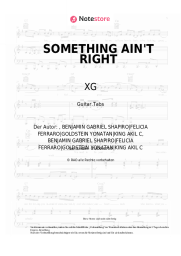 Noten, Akkorde XG - SOMETHING AIN'T RIGHT