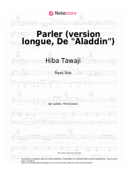 Noten, Akkorde Hiba Tawaji - Parler (version longue, De Aladdin)