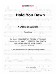 Noten, Akkorde X Ambassadors - Hold You Down