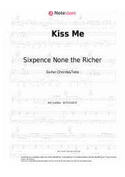 Noten, Akkorde Sixpence None the Richer - Kiss Me
