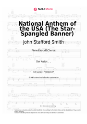 Noten, Akkorde John Stafford Smith - National Anthem of the USA (The Star-Spangled Banner)
