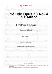 undefined Frederic Chopin - Prélude Opus 28 No. 4 in E Minor