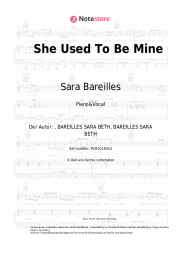 undefined Sara Bareilles - She Used To Be Mine