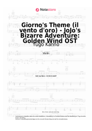 Noten, Akkorde Yugo Kanno - Giorno's Theme (il vento d'oro) - JoJo's Bizarre Adventure: Golden Wind OST