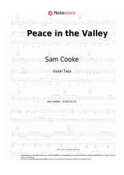 Noten, Akkorde Sam Cooke - Peace in the Valley
