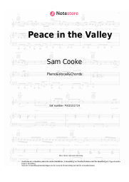 Noten, Akkorde Sam Cooke - Peace in the Valley