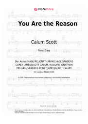 Noten, Akkorde Calum Scott, Leona Lewis - You Are the Reason