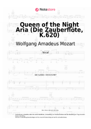 undefined Wolfgang Amadeus Mozart - Queen of the Night Aria (Die Zauberflöte, K.620)
