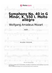 undefined Wolfgang Amadeus Mozart - Symphony No. 40 in G Minor, K. 550 I. Molto allegro