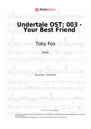 Noten, Akkorde Toby Fox - Undertale OST: 003 - Your Best Friend