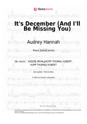 Noten, Akkorde Audrey Hannah - It's December (And I'll Be Missing You)