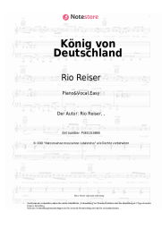 Noten, Akkorde Rio Reiser - König von Deutschland