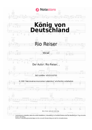 Noten, Akkorde Rio Reiser - König von Deutschland