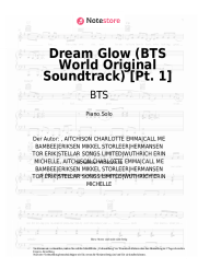 Noten, Akkorde BTS, Charli XCX - Dream Glow (BTS World Original Soundtrack) [Pt. 1]