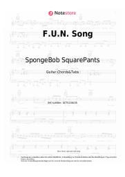 Noten, Akkorde SpongeBob SquarePants, Sheldon Plankton - F.U.N. Song
