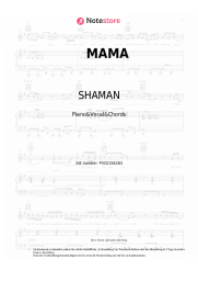 Noten, Akkorde SHAMAN - МАМА