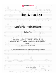Noten, Akkorde Stefanie Heinzmann - Like A Bullet