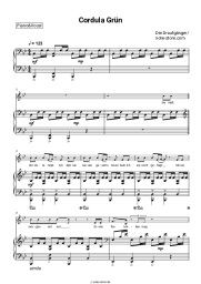 Noten, Akkorde Die Draufgänger - Cordula Grün